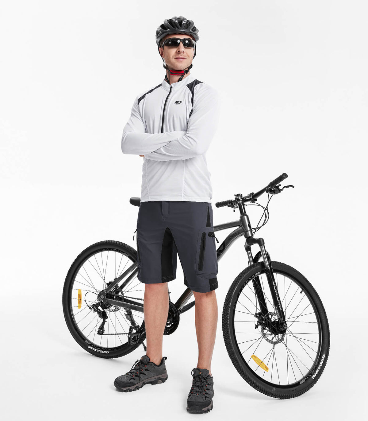 Men's Hiking Cargo Shorts #Color_Dark Grey