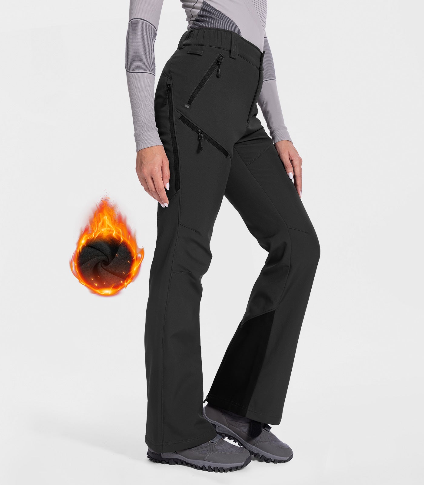 Women's Snow Ski Fleece lined Pants - SnowVenture W048