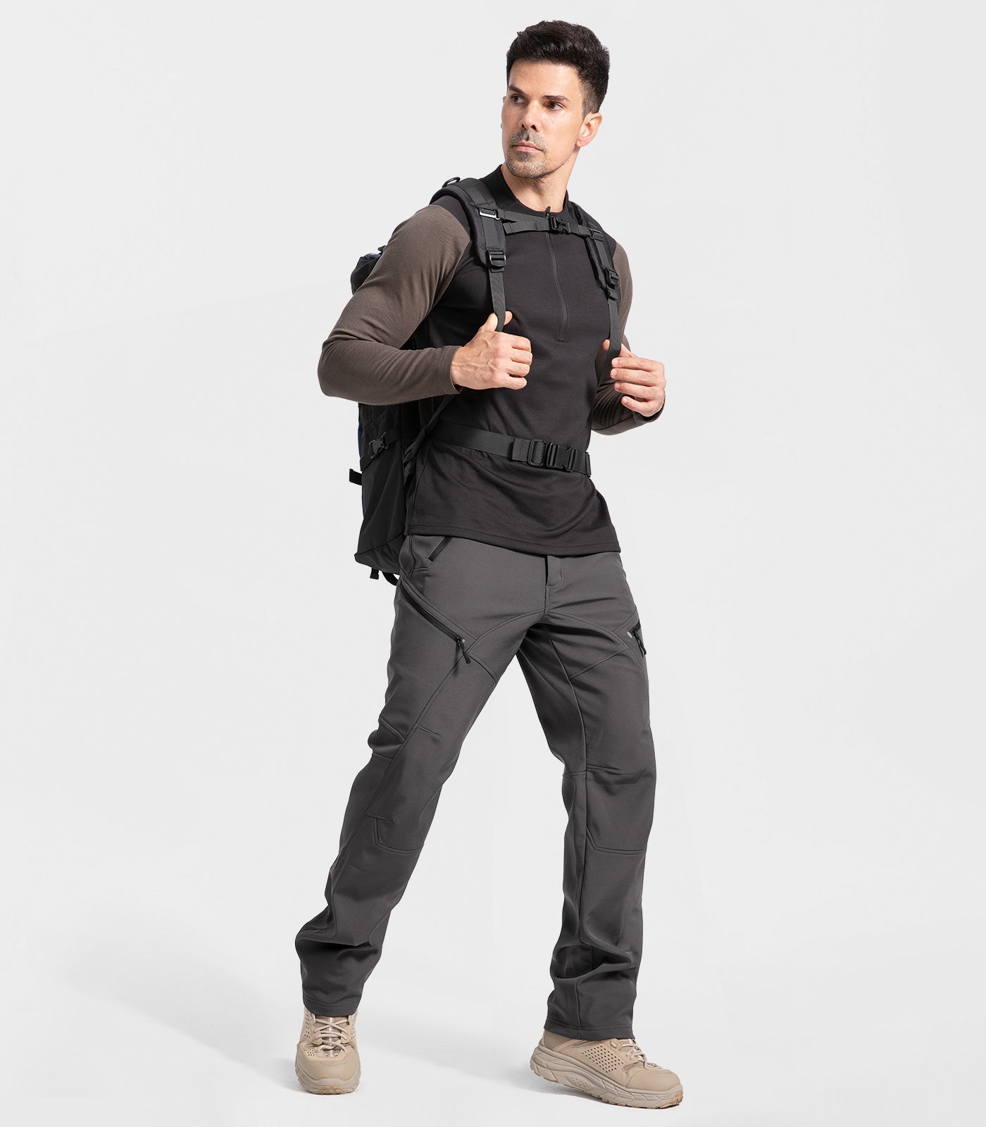 Pantaloni pentru bărbați de schi pe zăpadă, căptușiți cu fleece - SnowVenture M054