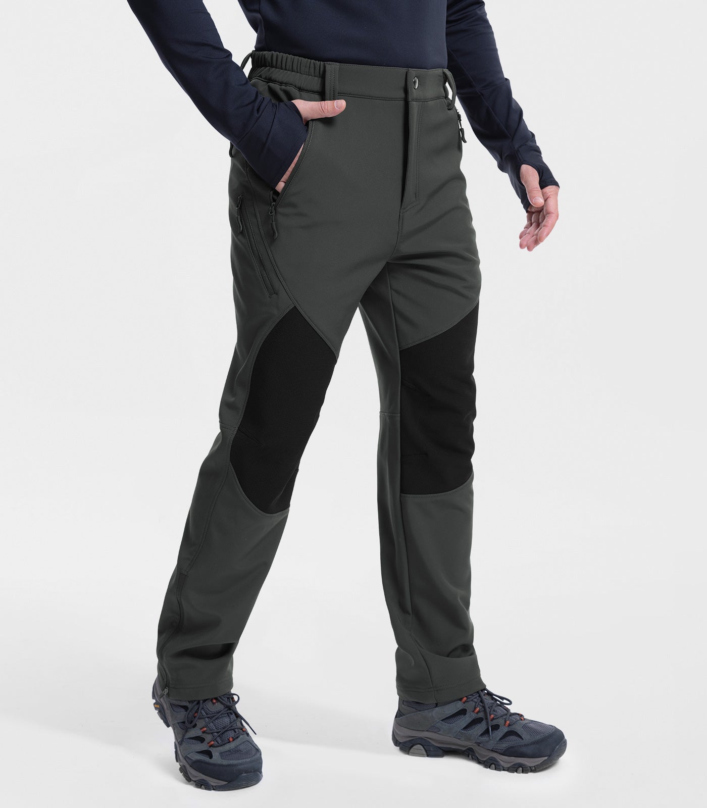 Men's Snow Ski Pants Fleece Lined Waterproof - SnowVenture M041