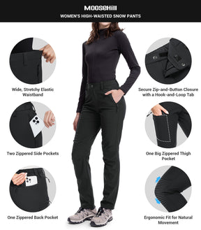 Pantalon de randonnée en ski de neige pour femmes - SnowVenture W003