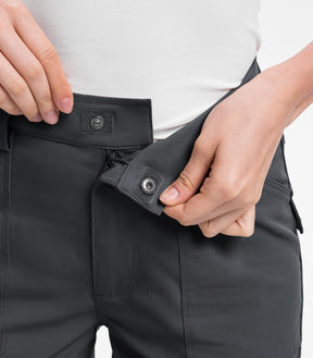 Pantalones Capri Cargo para Mujer de Cintura Alta Impermeables para Senderismo - HikerFlex W012
