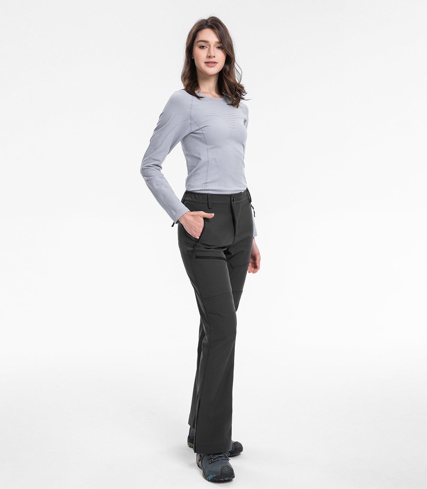 Pantalones de senderismo acampanados para esquí de nieve para mujer - SnowVenture W021