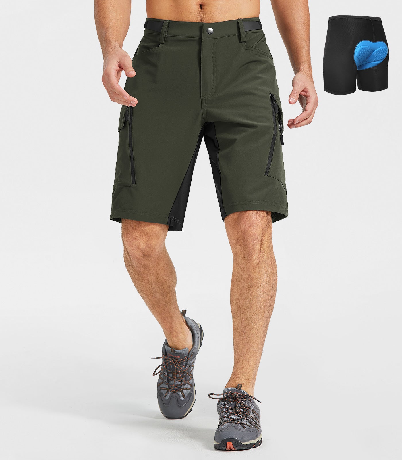Shorts de vélo de montagne rembourrés pour hommes - CycleAir M028