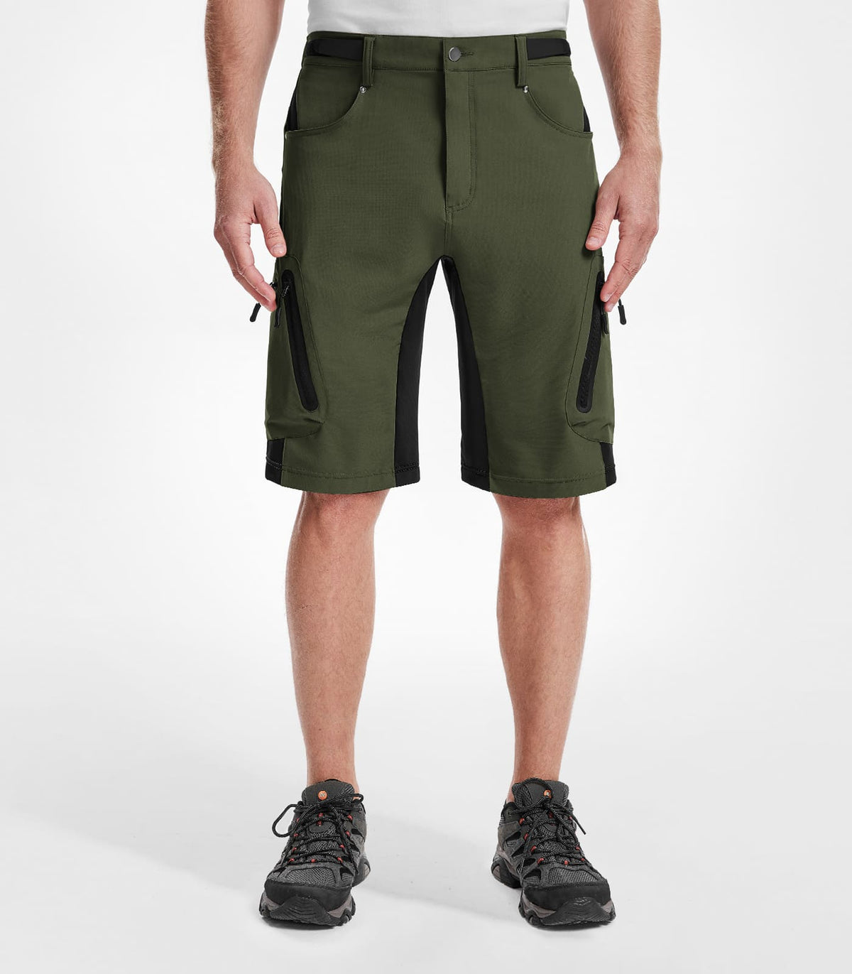 Men's Hiking Cargo Shorts #Color_green