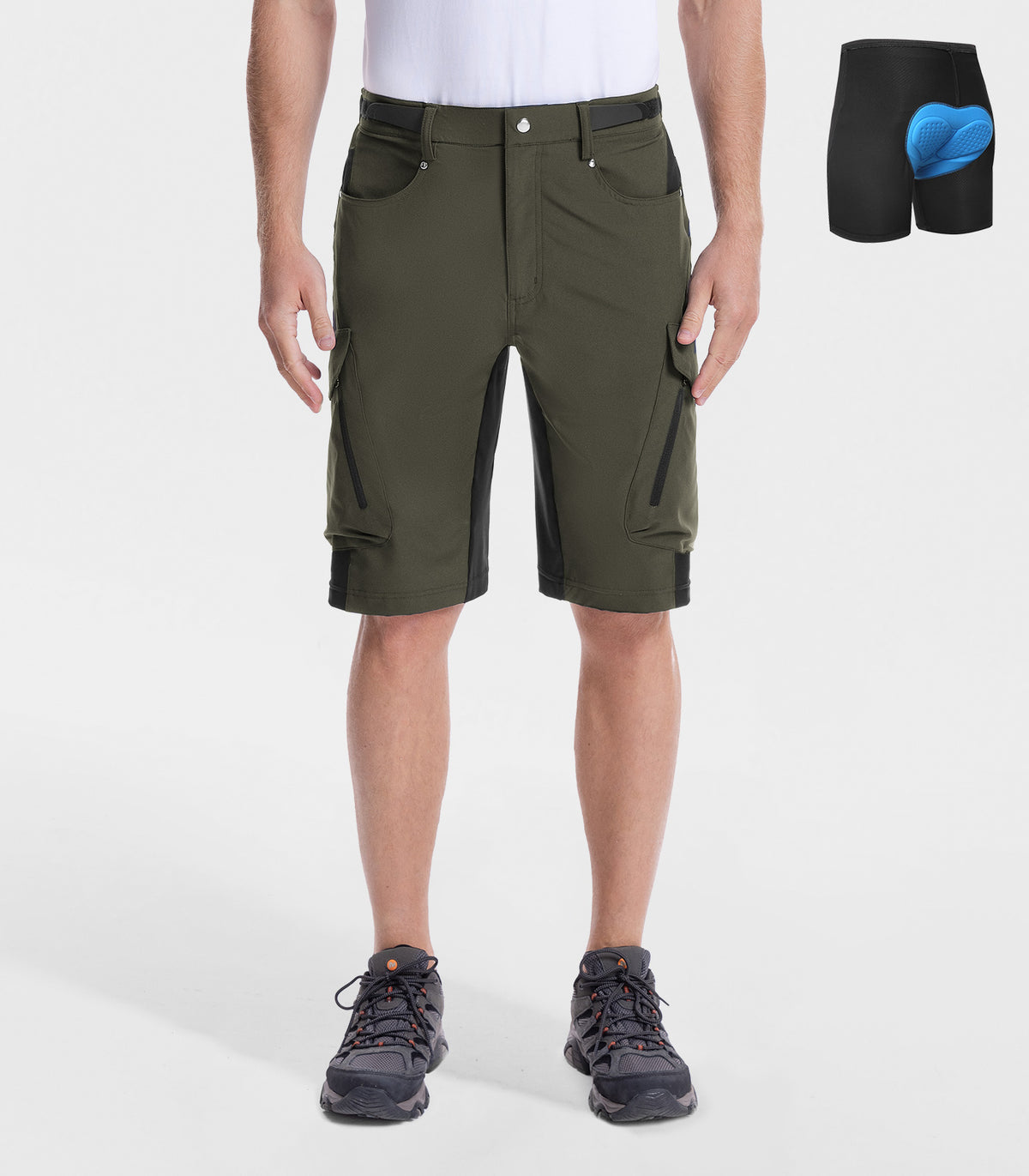 Men's Outdoor Quick Dry Lightweight Stretchy Shorts for Hiking #Color_army green