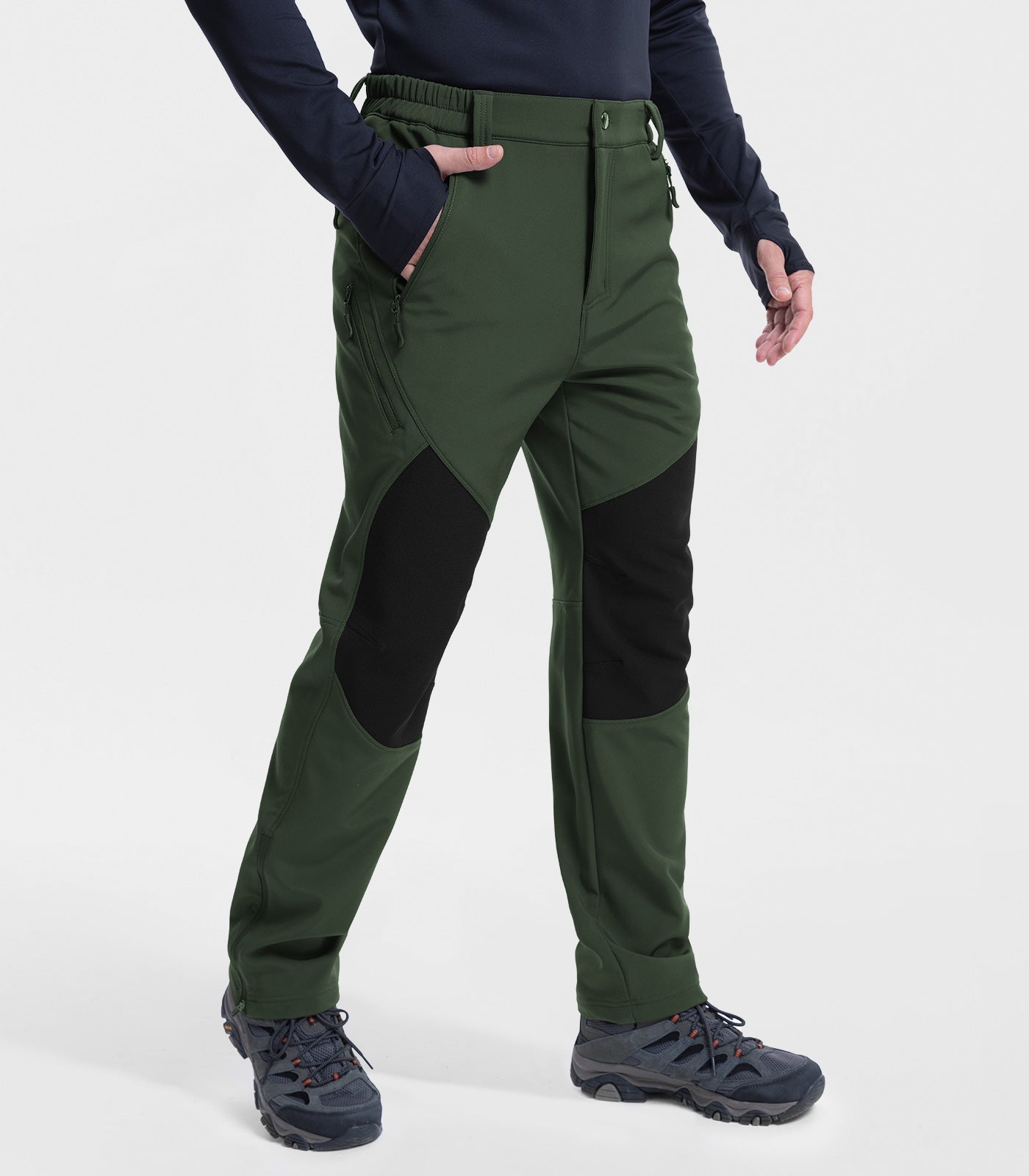 Men's Snow Ski Pants Fleece Lined Waterproof - SnowVenture M041