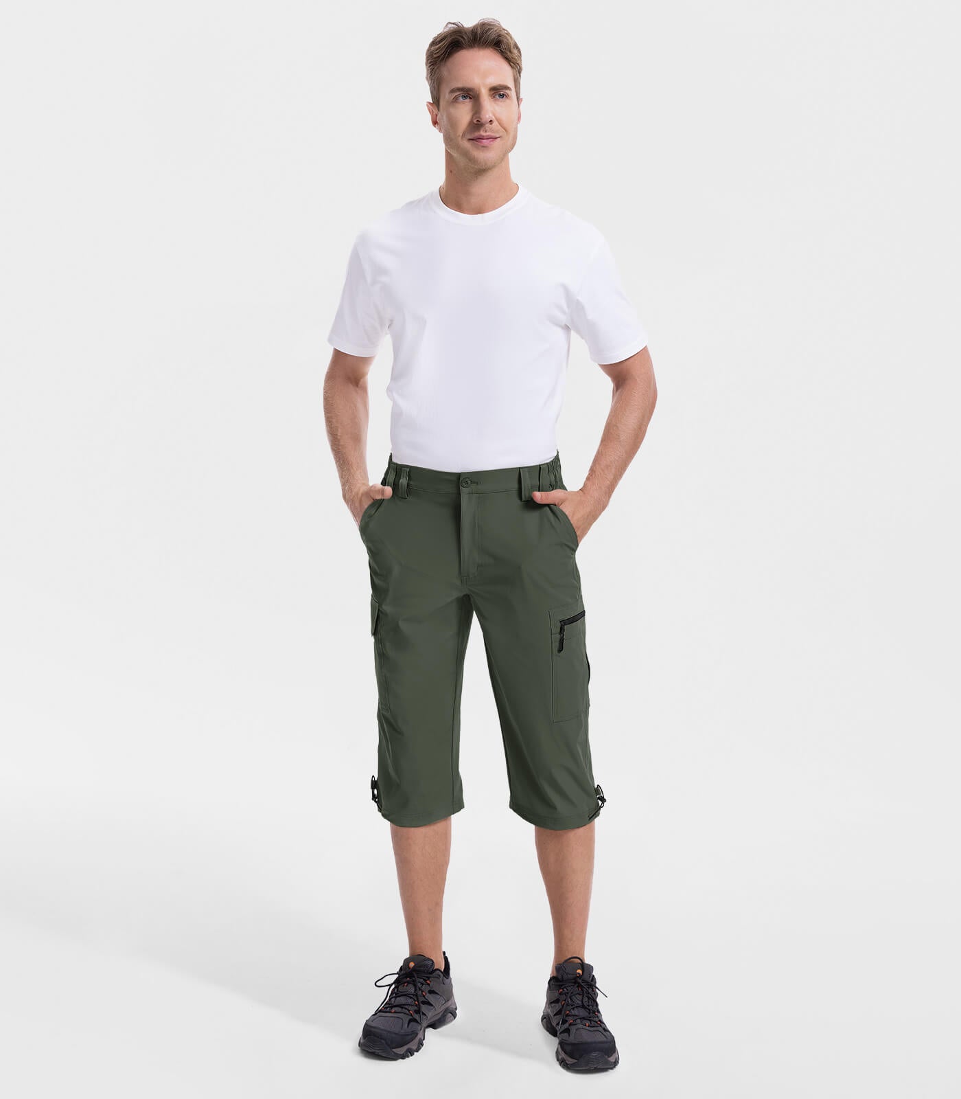 Bermuda cargo 3/4 pour hommes - Capris d'extérieur TrailPioneer M031