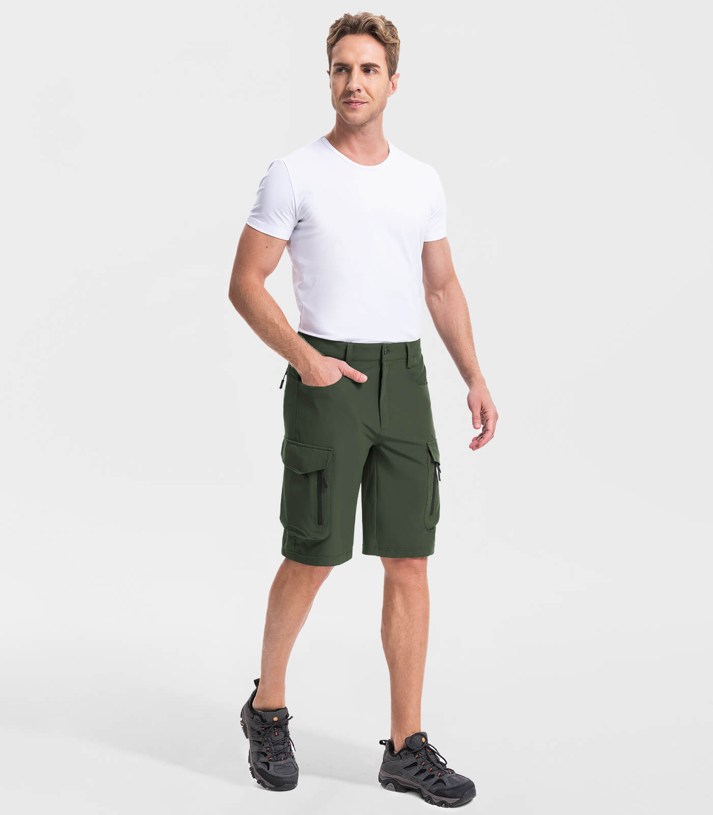 Men's Hiking Cargo Shorts with 7 Pockets Quick Dry Casual - TrailPioneer M025