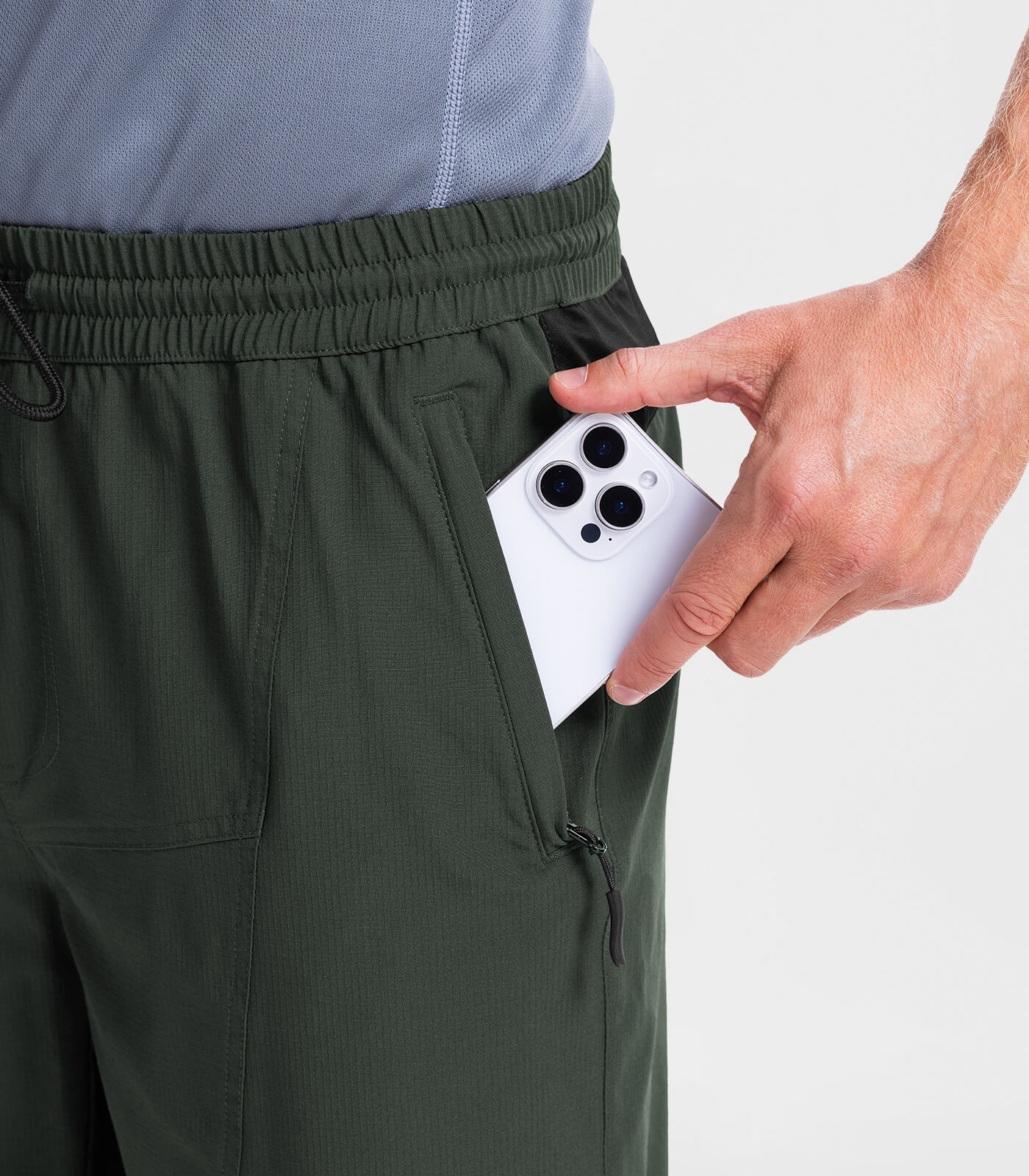 Pantalones Cortos de Senderismo para Hombre, Ligeros y Resistentes al Agua - TrailPioneer M020