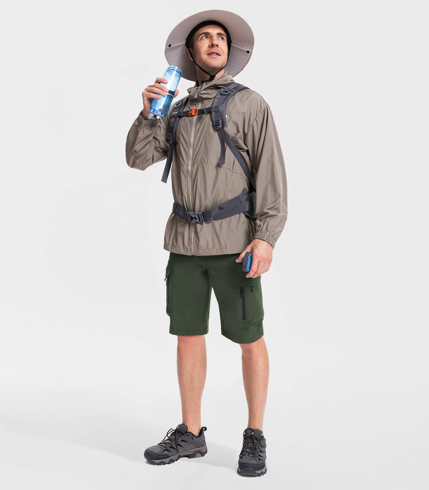 Men's Hiking Cargo Shorts with 7 Pockets Quick Dry Casual - TrailPioneer M025