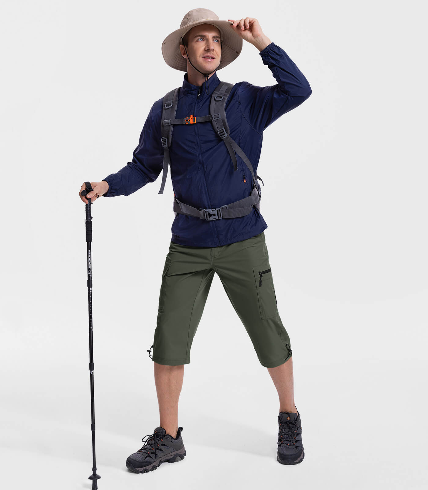 Bermuda cargo 3/4 pour hommes - Capris d'extérieur TrailPioneer M031