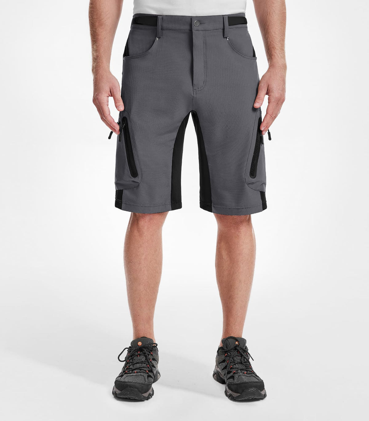 Men's Hiking Cargo Shorts #Color_grey