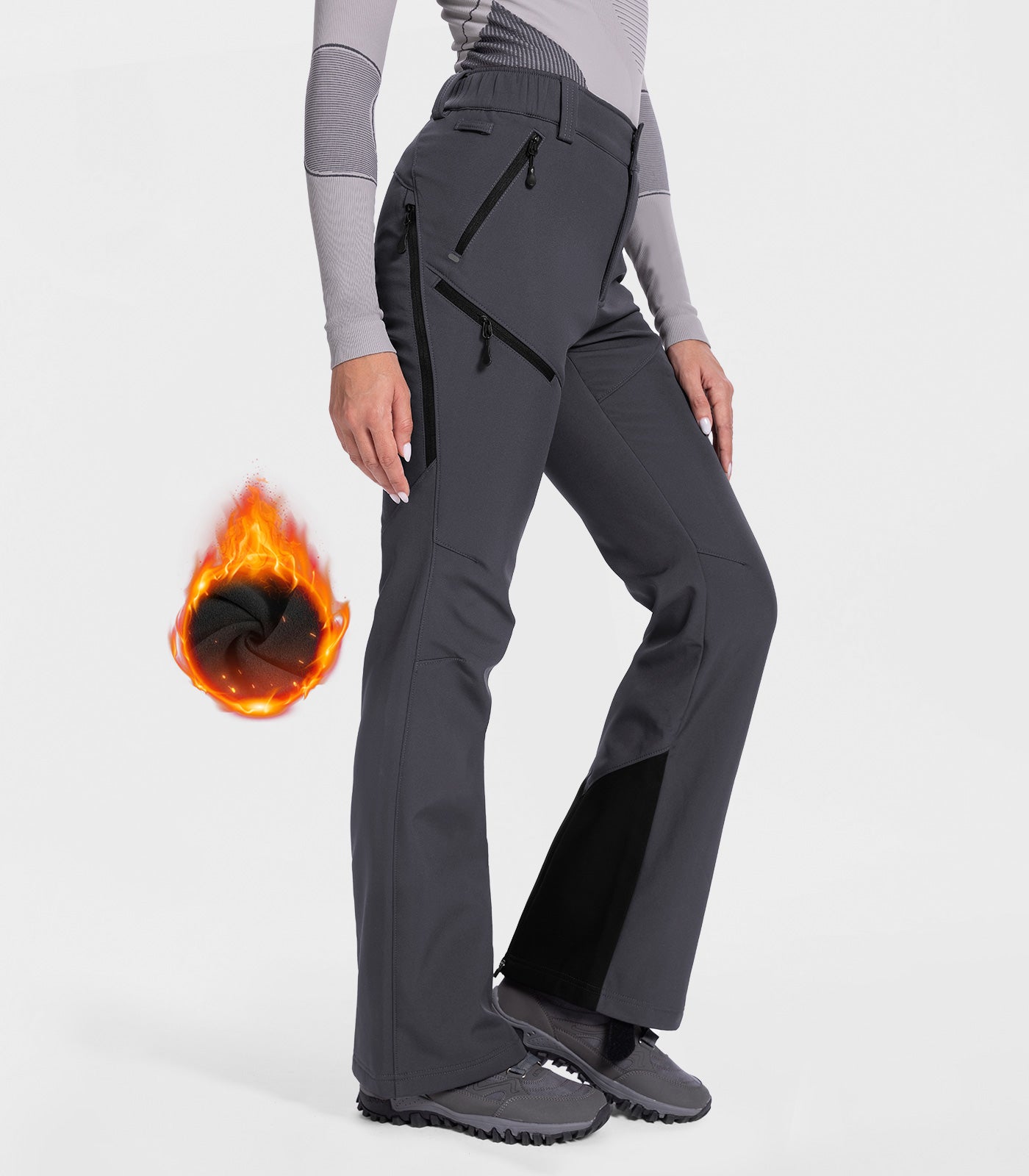Women's Snow Ski Fleece lined Pants - SnowVenture W048