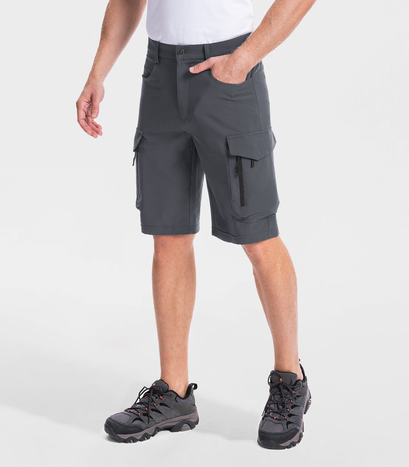 Men's Hiking Cargo Shorts with 7 Pockets Quick Dry Casual - TrailPioneer M025