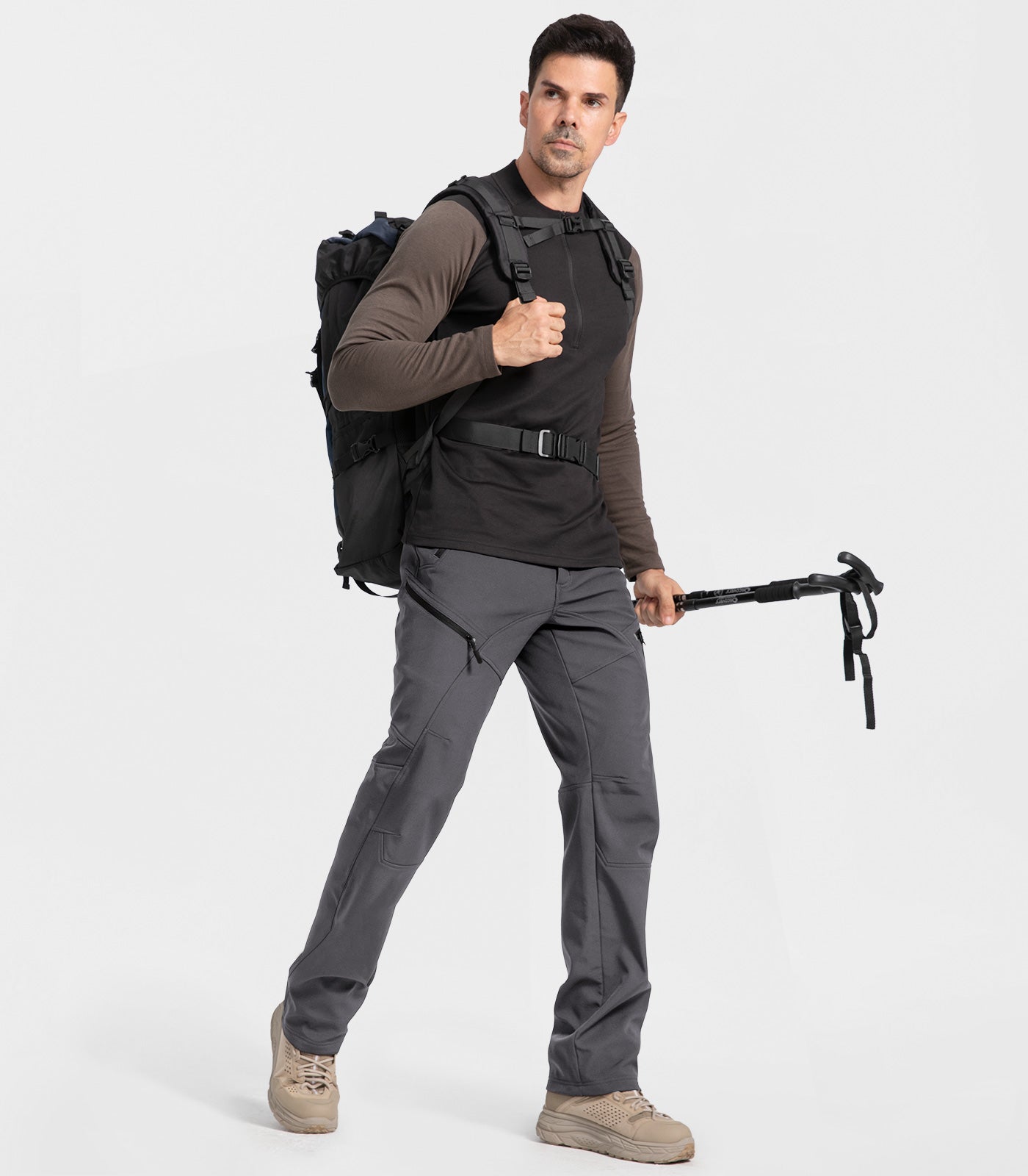 Pantaloni pentru bărbați de schi pe zăpadă, căptușiți cu fleece - SnowVenture M054