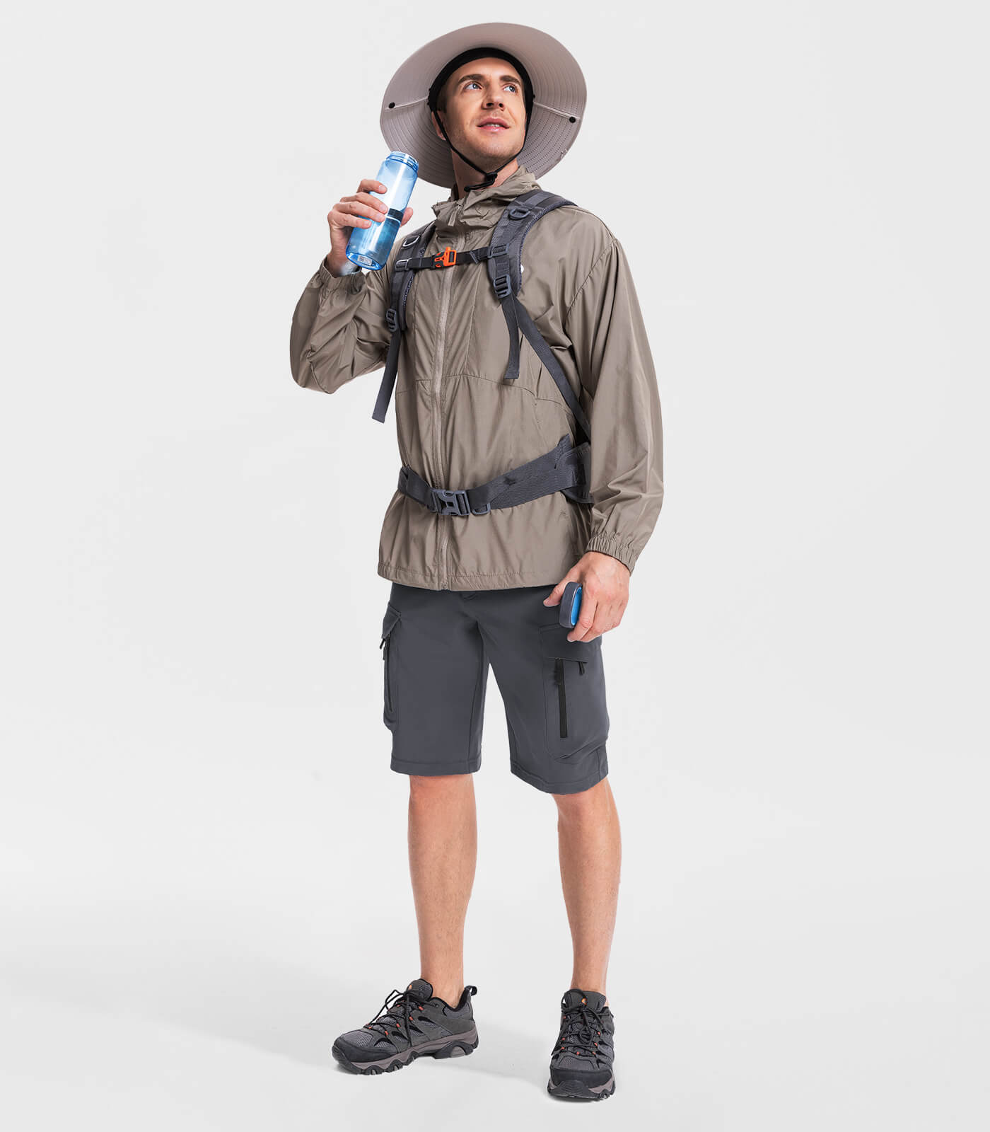 Men's Hiking Cargo Shorts with 7 Pockets Quick Dry Casual - TrailPioneer M025
