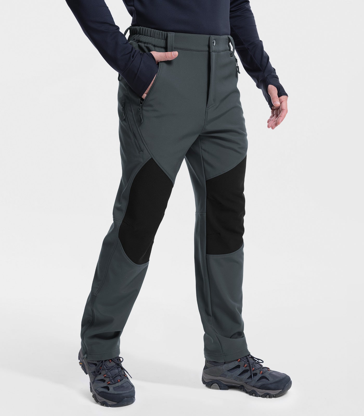 Men's Snow Ski Pants Fleece Lined Waterproof - SnowVenture M041
