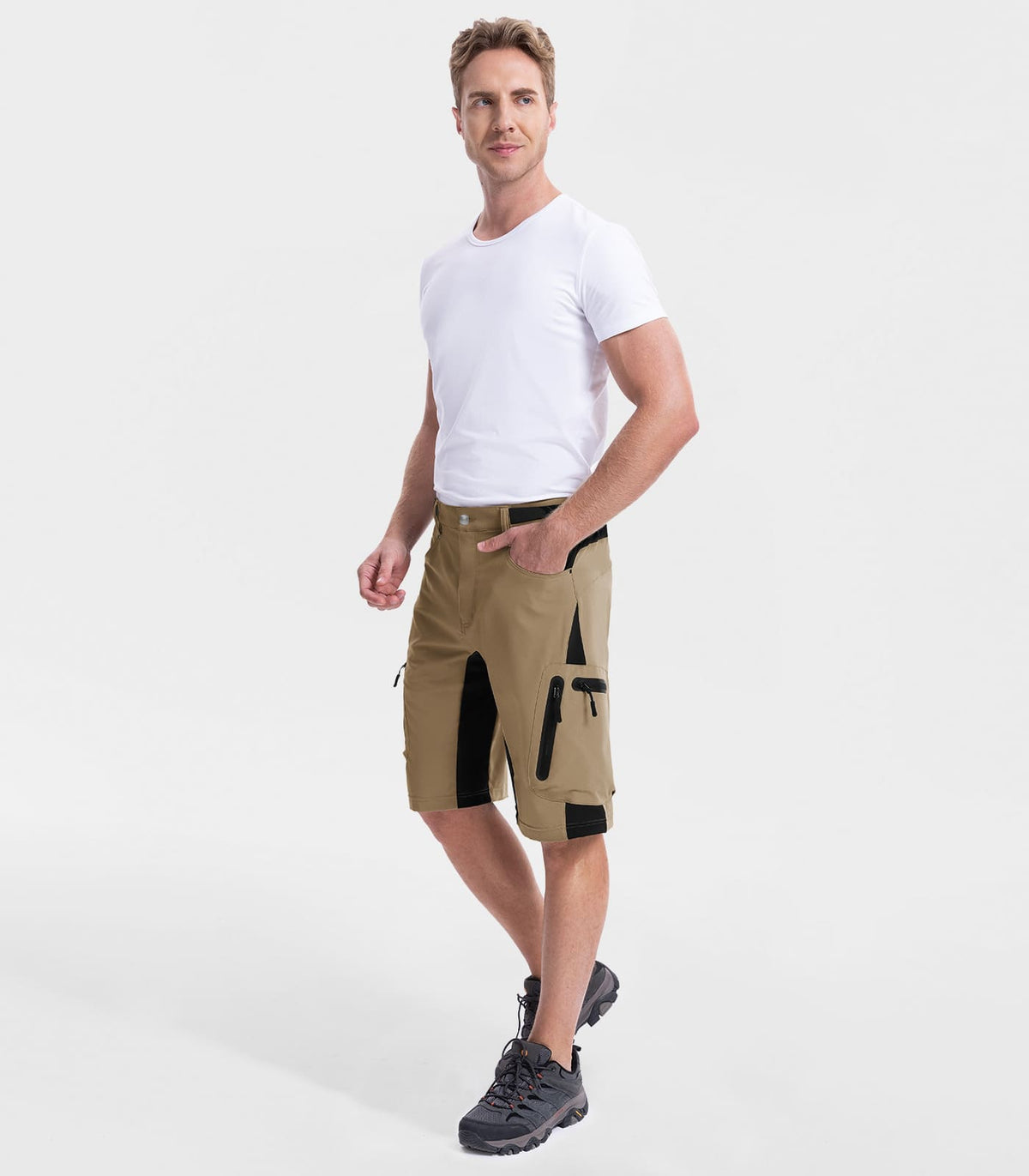 Men's Hiking Cargo Shorts #Color_khaki