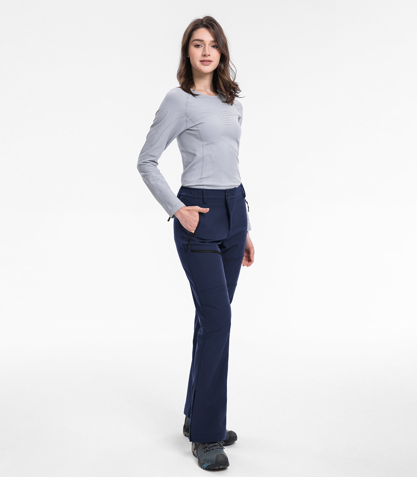 Pantalones de senderismo acampanados para esquí de nieve para mujer - SnowVenture W021