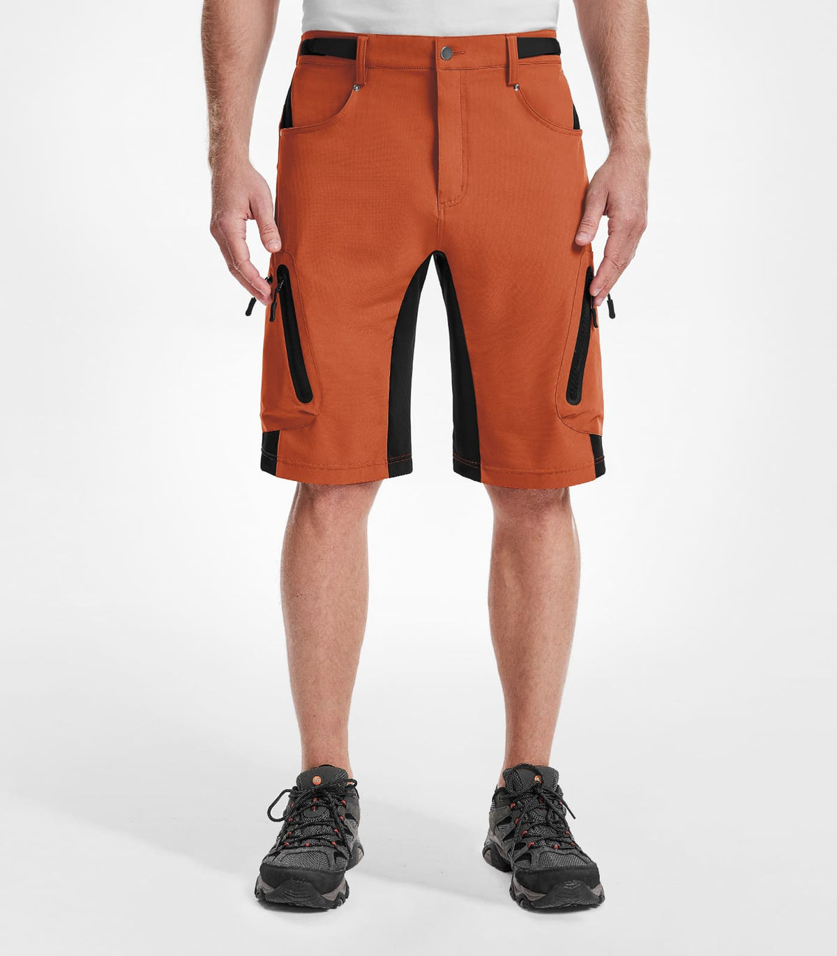 Men's Hiking Cargo Shorts #Color_Orange