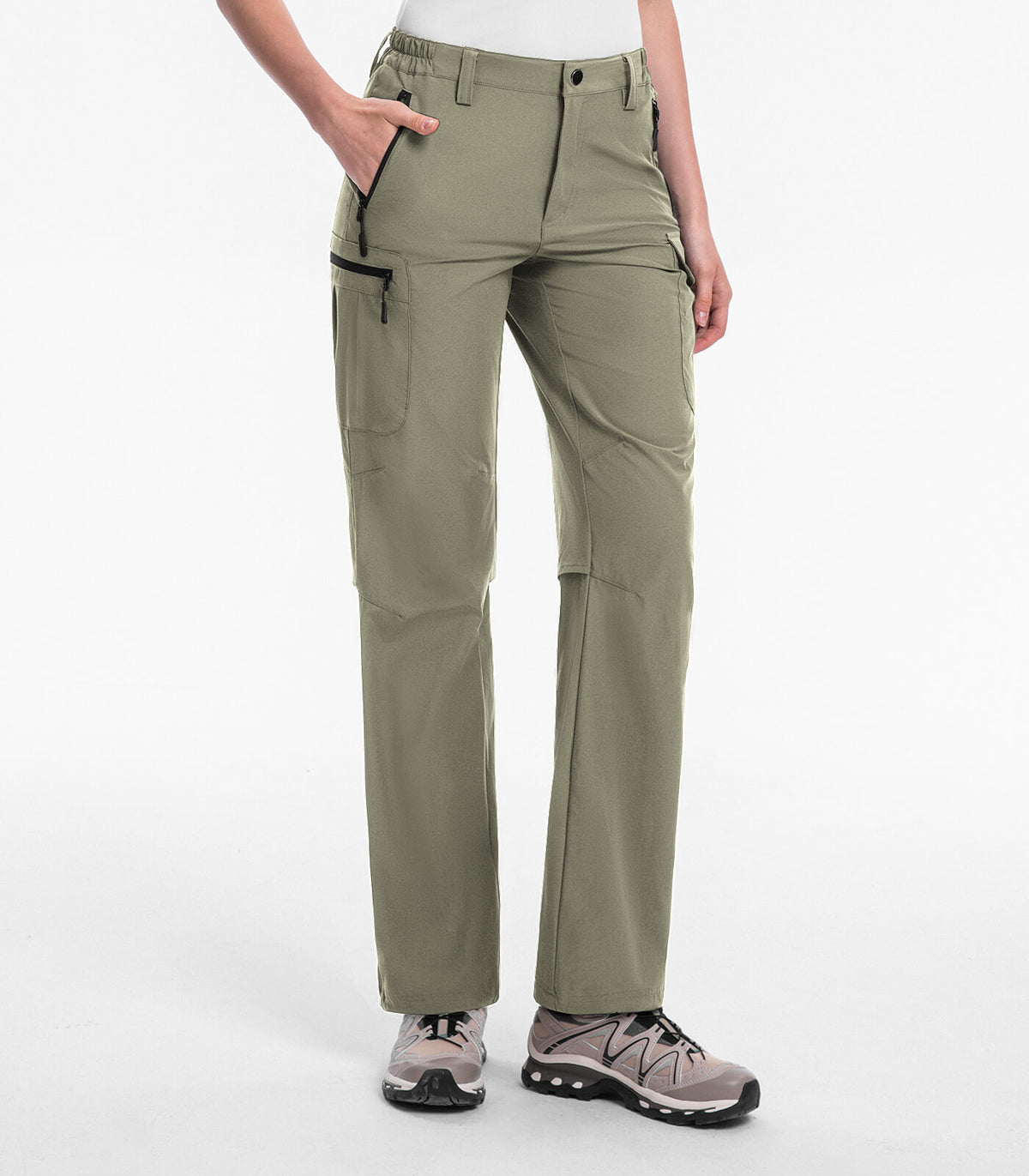 Moosehill Outdoor Clothing丨Women's Hiking Cargo Pants #Color_sage