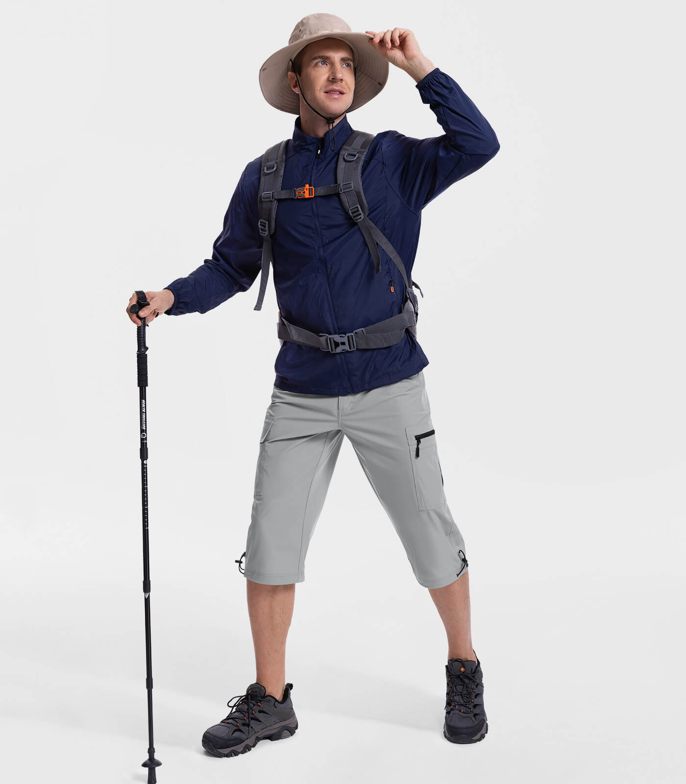 Bermuda cargo 3/4 pour hommes - Capris d'extérieur TrailPioneer M031