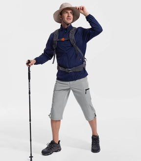 Bermuda cargo 3/4 pour hommes - Capris d'extérieur TrailPioneer M031