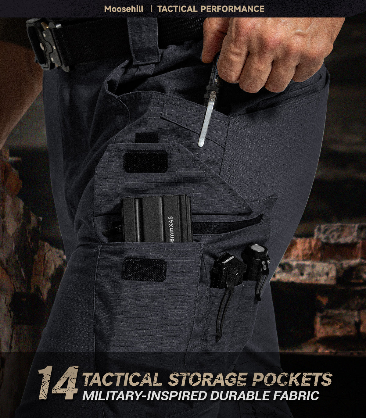 Men's Cargo Tactical Pants - HikerFlex M052