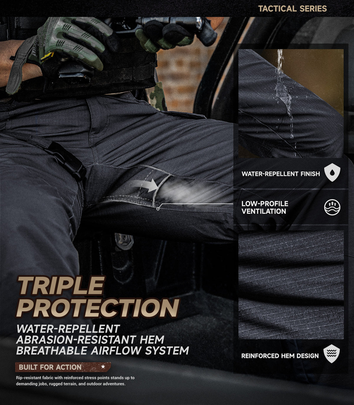 Men's Cargo Tactical Pants - HikerFlex M052